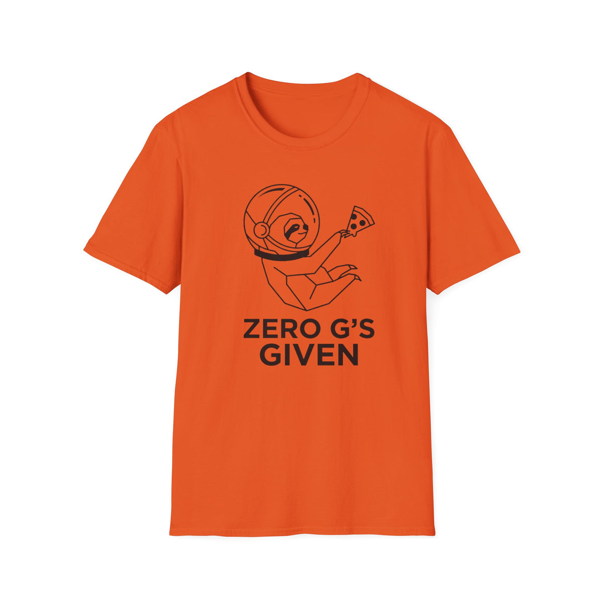 T-Shirt — 'Zero G's Given' Sloth Astronaut Graphic Tee