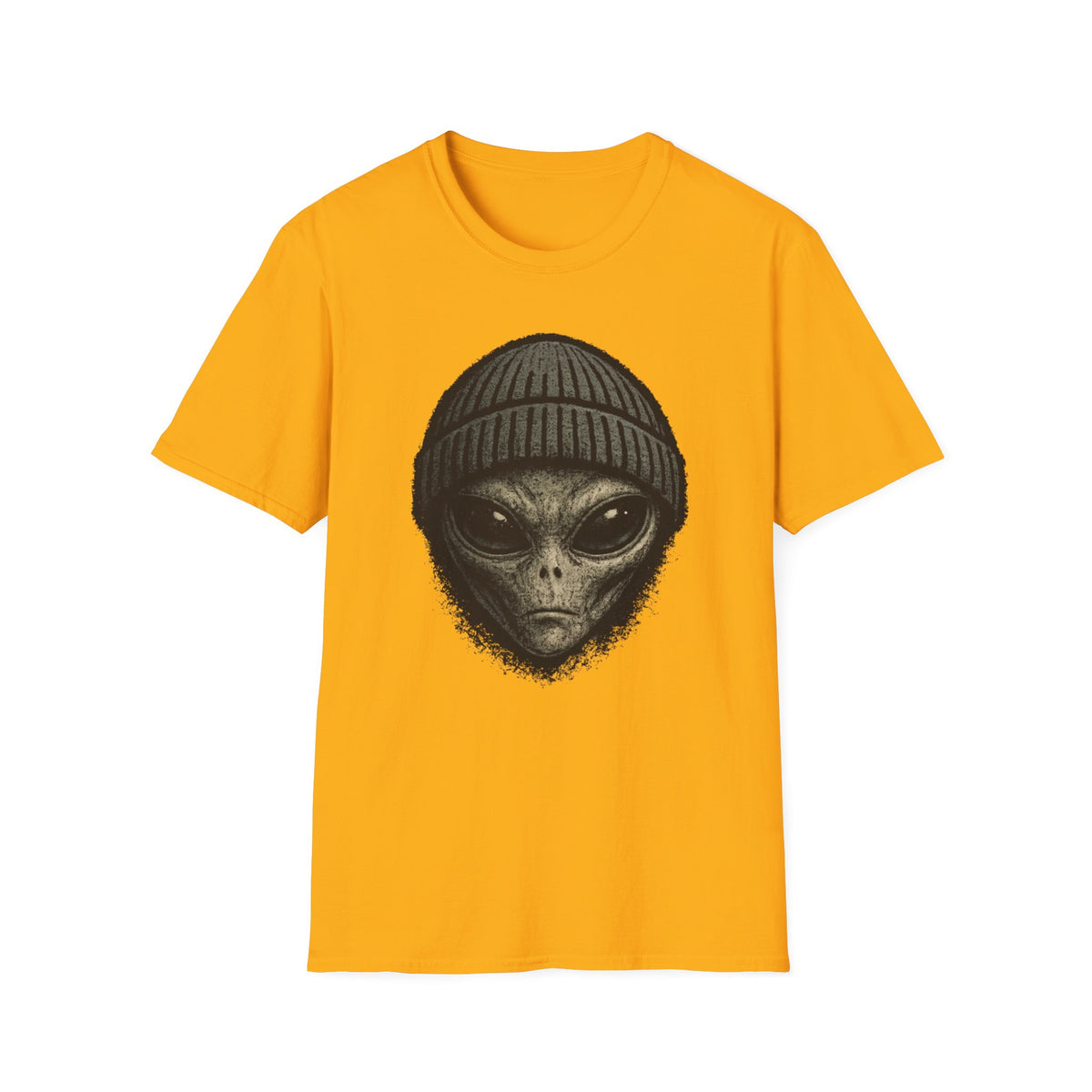 Alien Beanie T-Shirt — Graphic UFO Extraterrestrial Tee