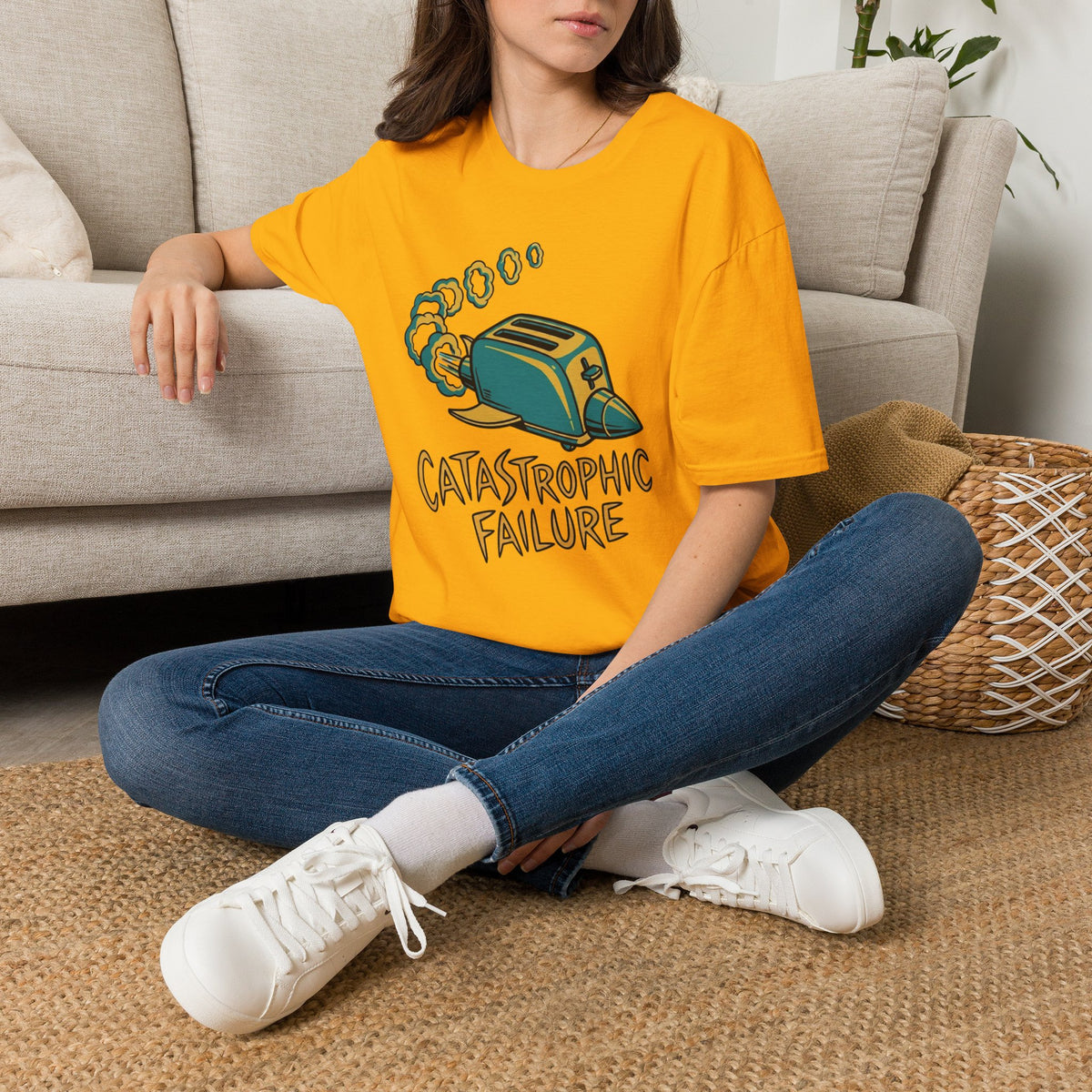 Toaster Illustration T-Shirt — 'Catastrophic Failure' Funny Retro Kitchen Tee