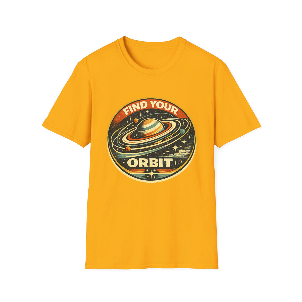 Find Your Orbit T-Shirt — Retro Planet Space Graphic Tee