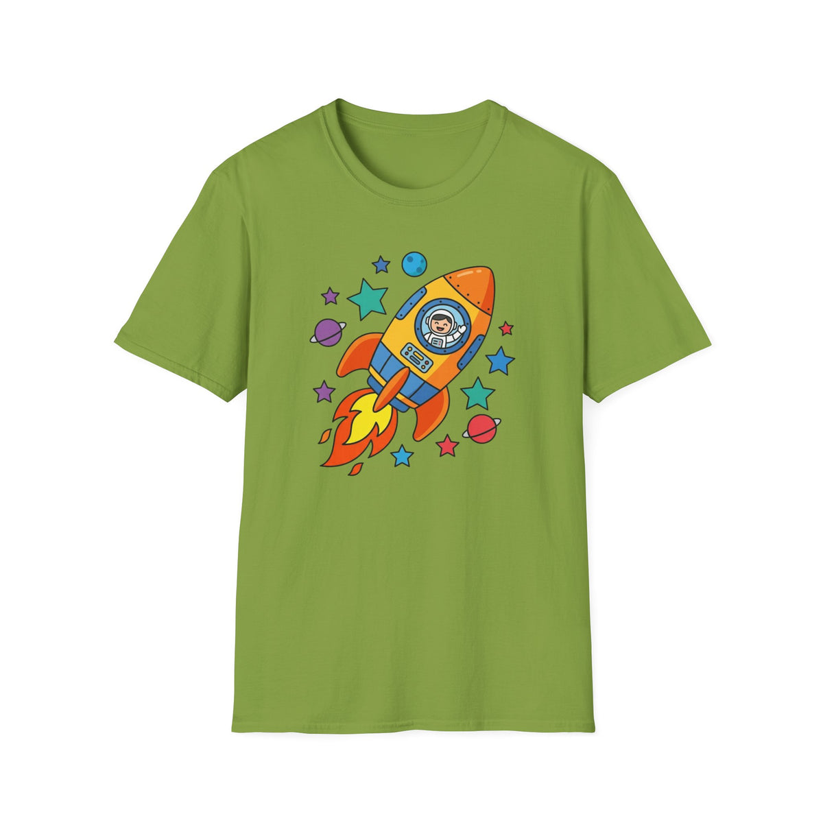 Rocket Astronaut T‑Shirt — Cute Space Explorer Graphic Tee