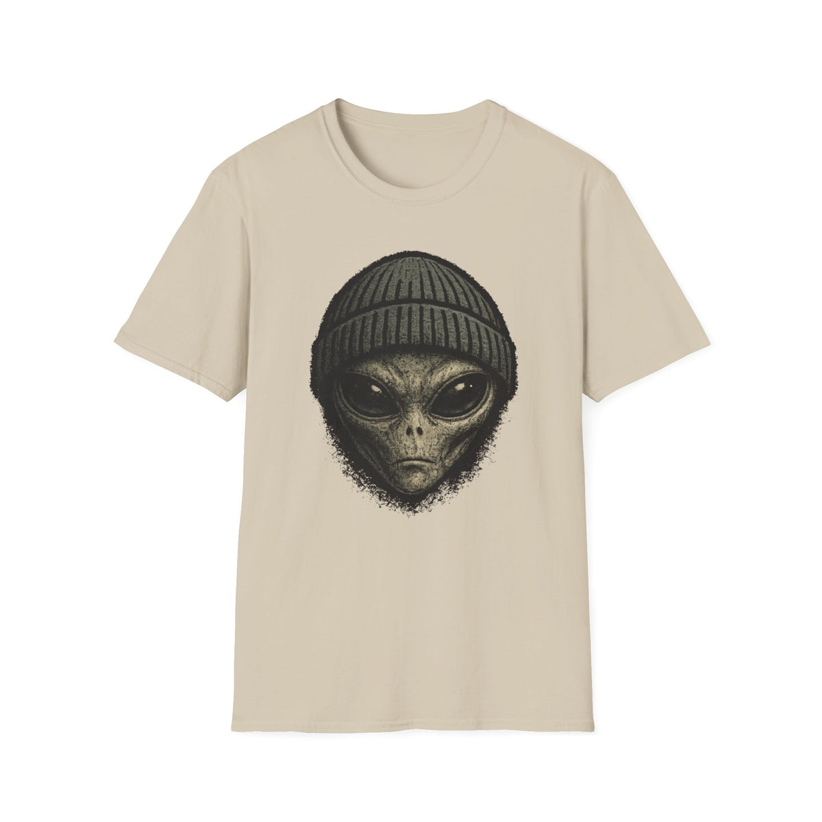 Alien Beanie T-Shirt — Graphic UFO Extraterrestrial Tee
