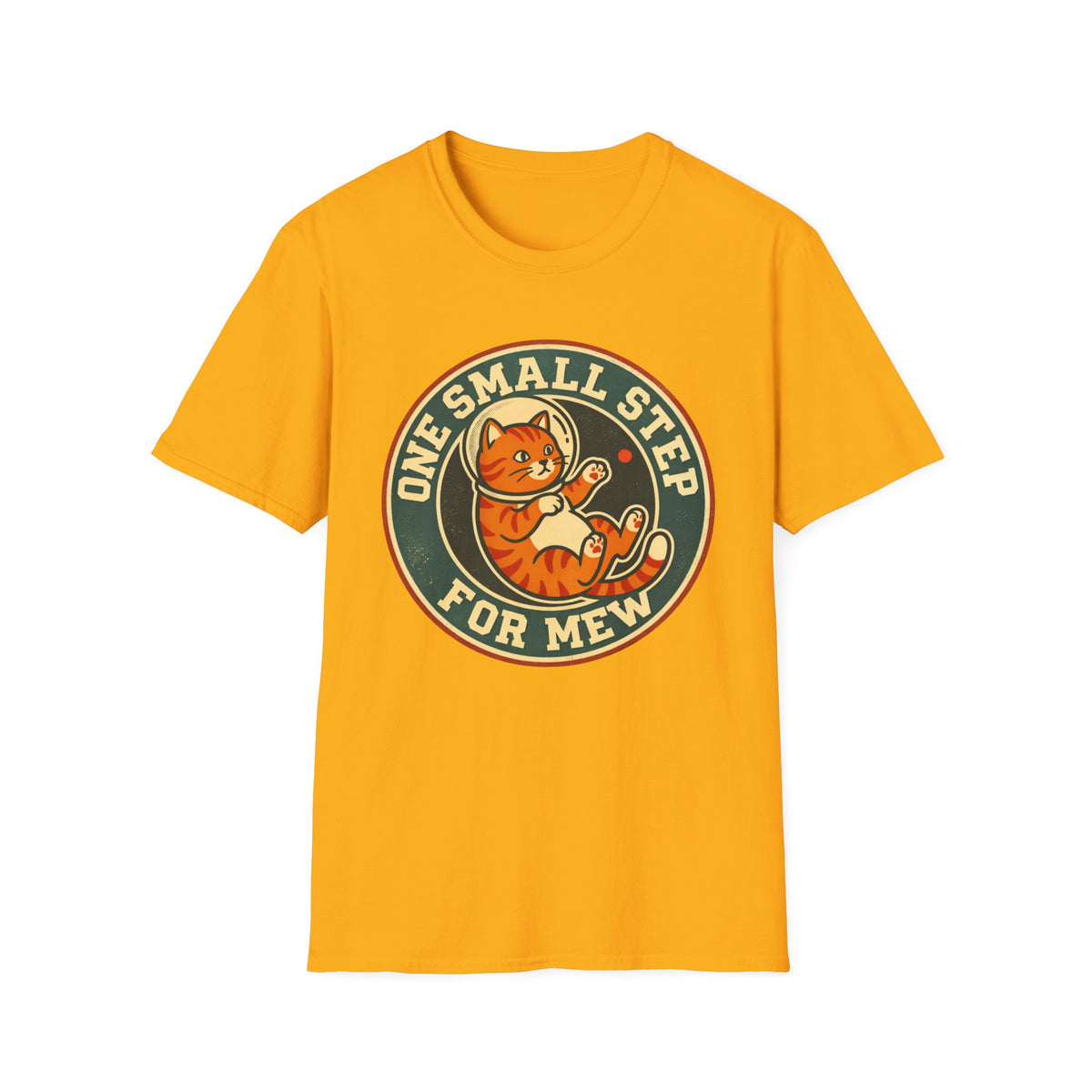 T‑Shirt — "One Small Step for Mew" Retro Space Cat Tee