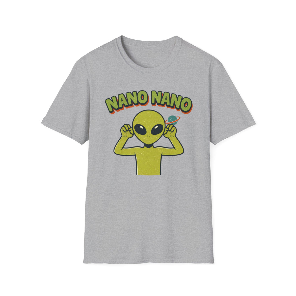 Nano Nano Alien T-Shirt — Retro Cute UFO Graphic Tee