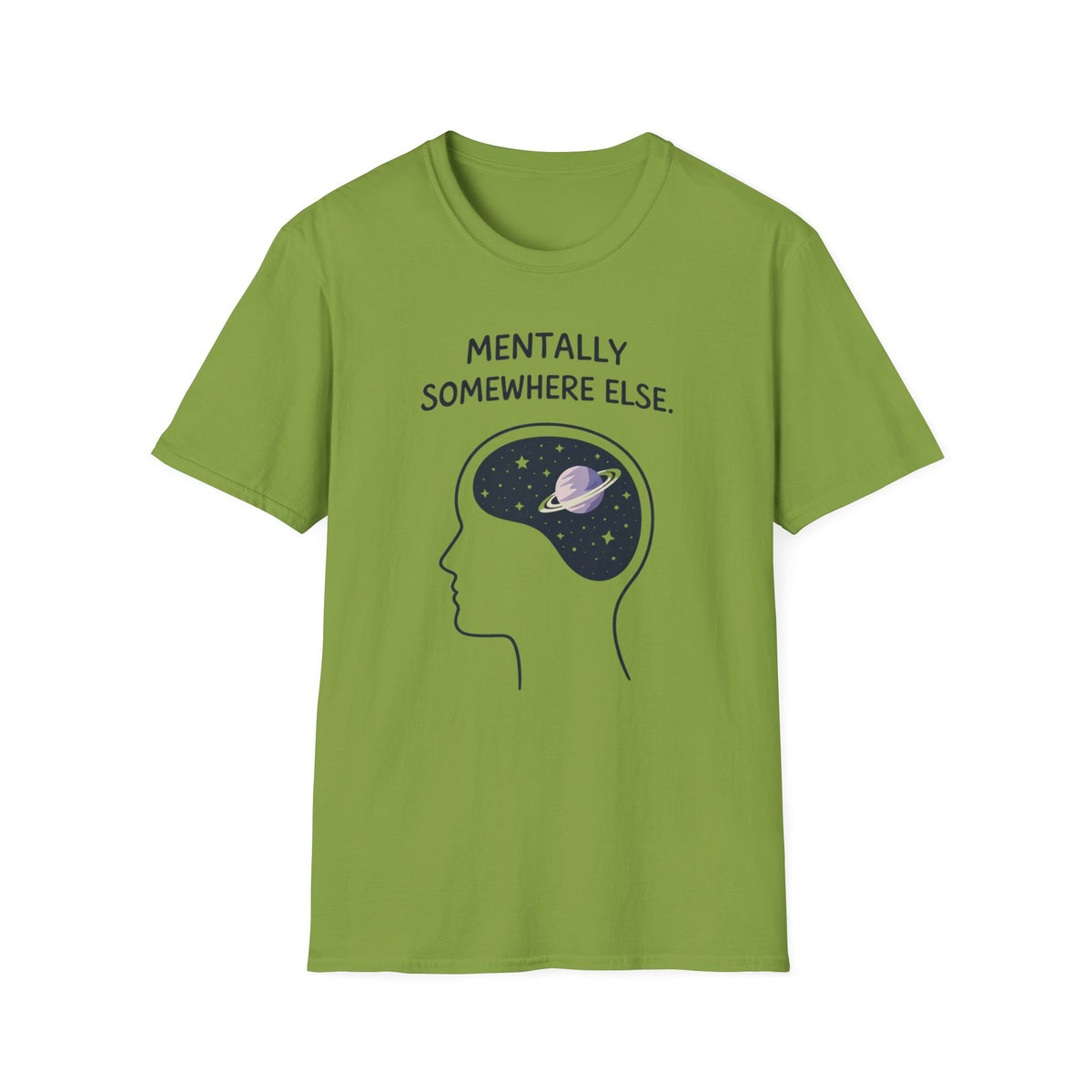 Mentally Somewhere Else T-Shirt — Spacey Astronaut Brain Graphic Tee