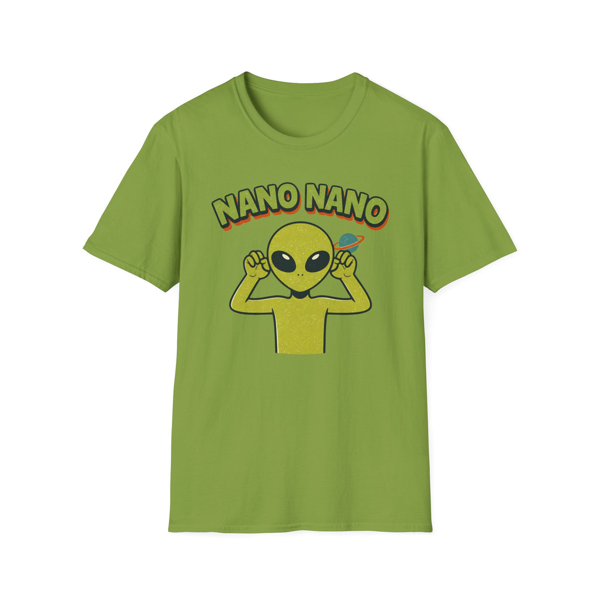 Nano Nano Alien T-Shirt — Retro Cute UFO Graphic Tee