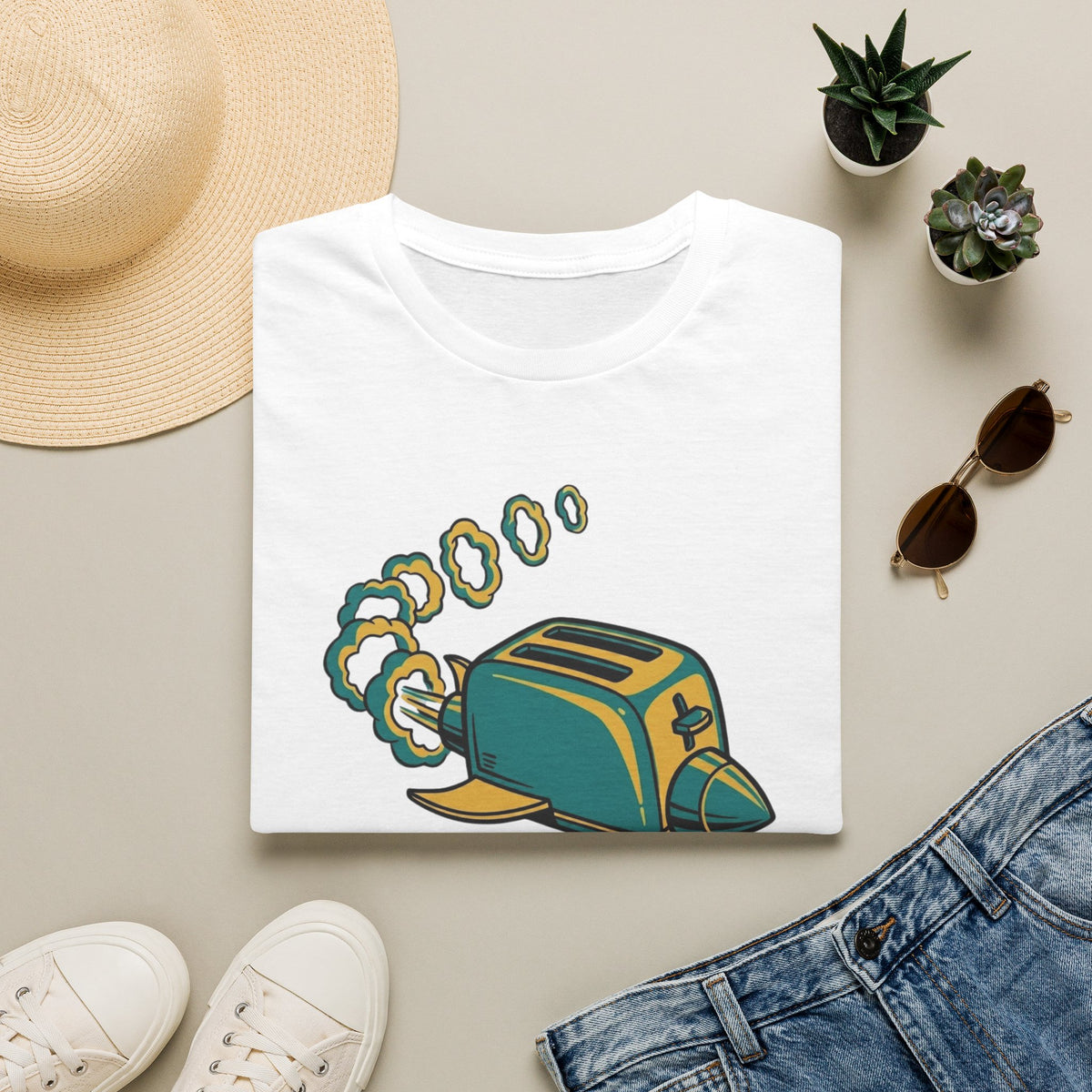 Toaster Illustration T-Shirt — 'Catastrophic Failure' Funny Retro Kitchen Tee