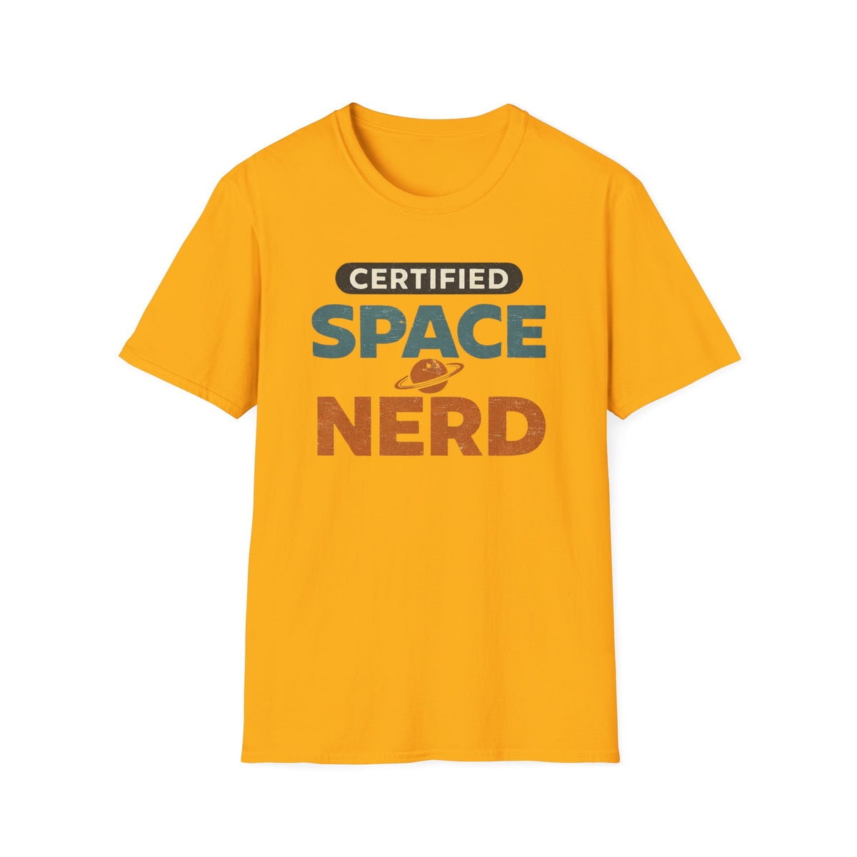 Certified Space Nerd T-Shirt — Retro Planet Science Tee