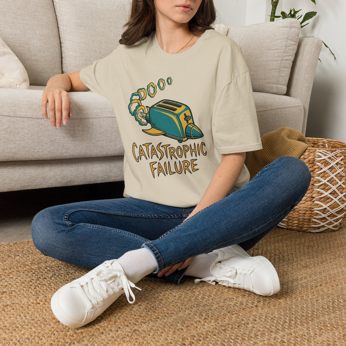 Toaster Illustration T-Shirt — 'Catastrophic Failure' Funny Retro Kitchen Tee