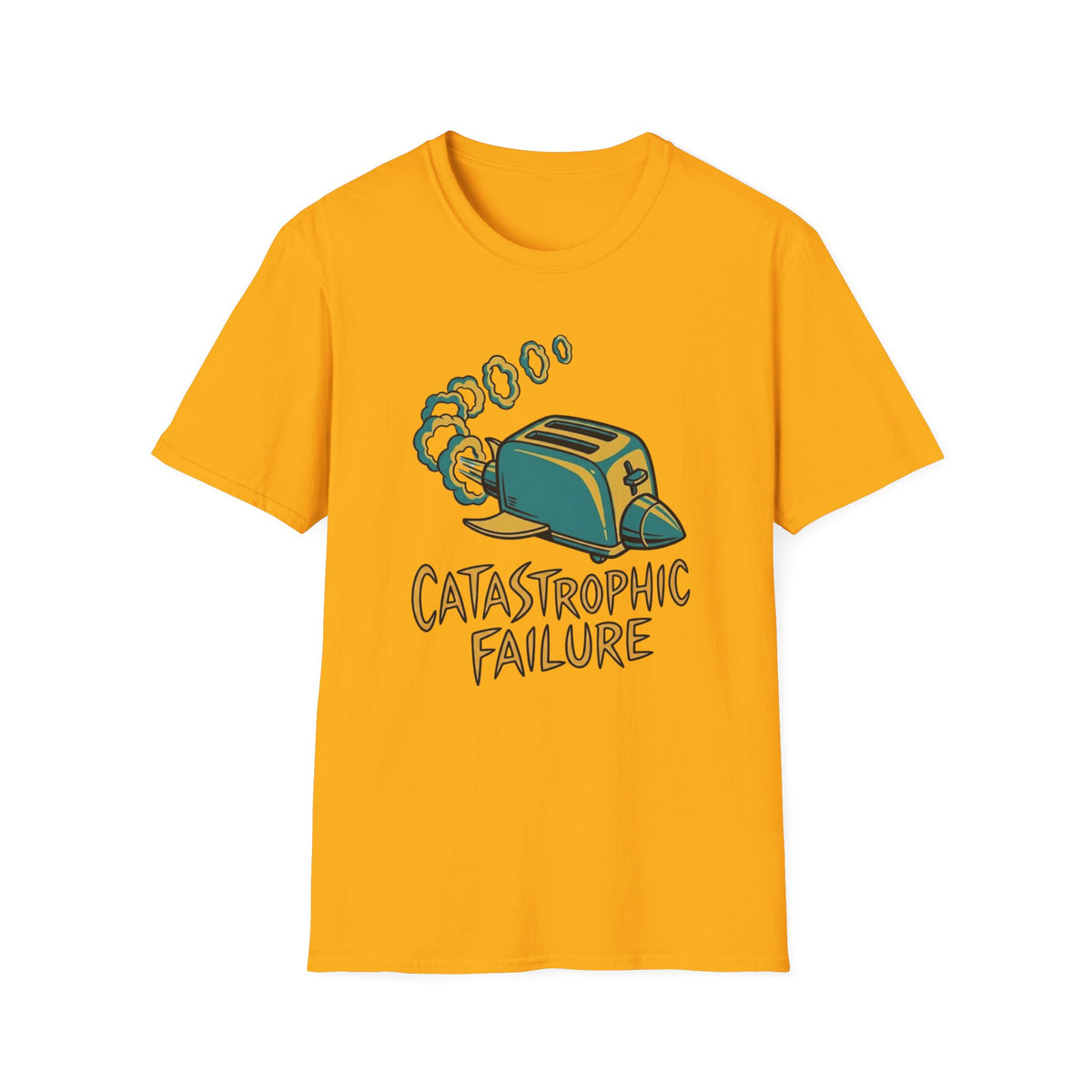 Toaster Illustration T-Shirt — 'Catastrophic Failure' Funny Retro Kitchen Tee