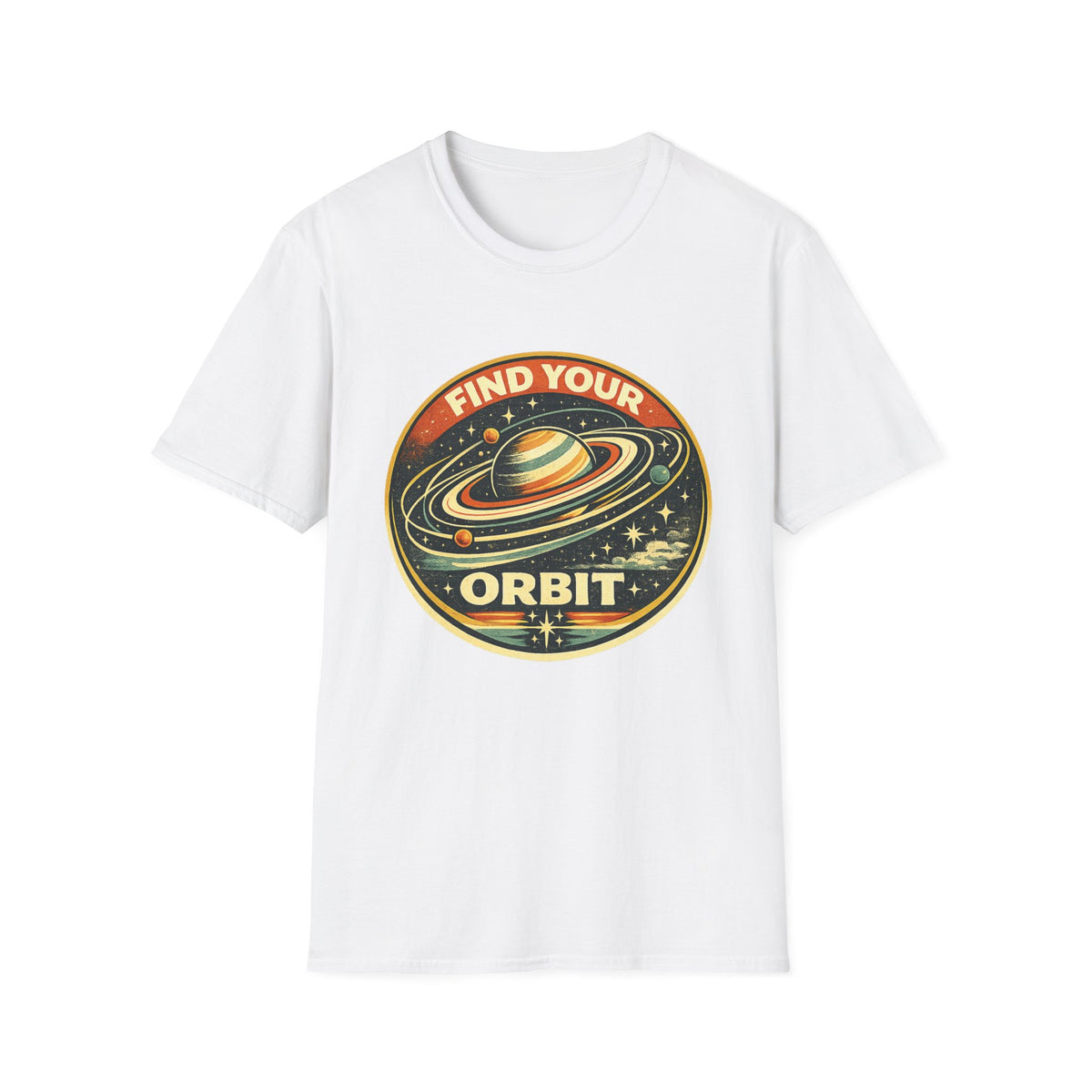 Find Your Orbit T-Shirt — Retro Planet Space Graphic Tee
