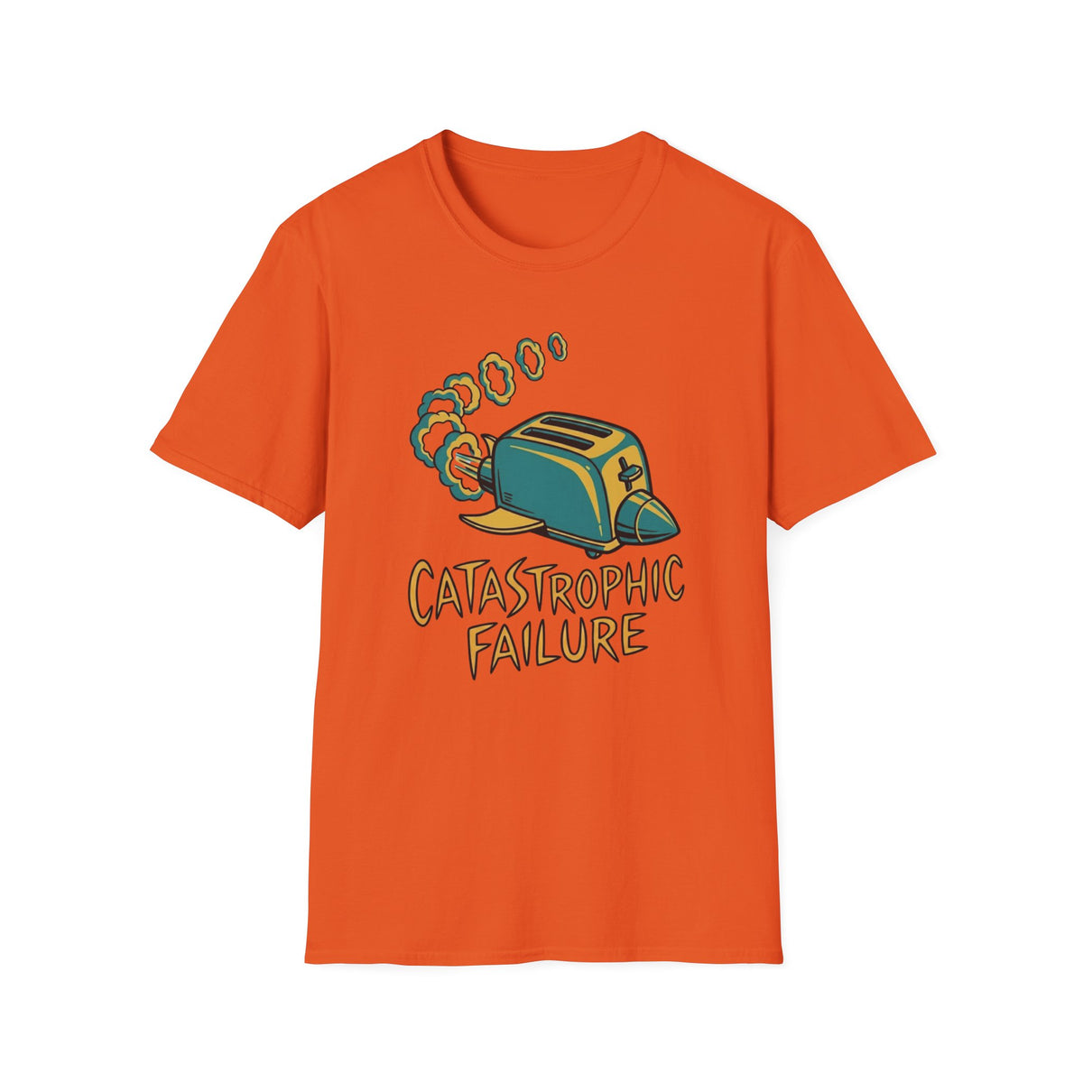 Toaster Illustration T-Shirt — 'Catastrophic Failure' Funny Retro Kitchen Tee