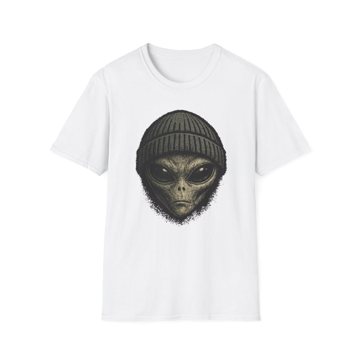 Alien Beanie T-Shirt — Graphic UFO Extraterrestrial Tee