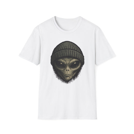Alien Beanie T-Shirt — Graphic UFO Extraterrestrial Tee