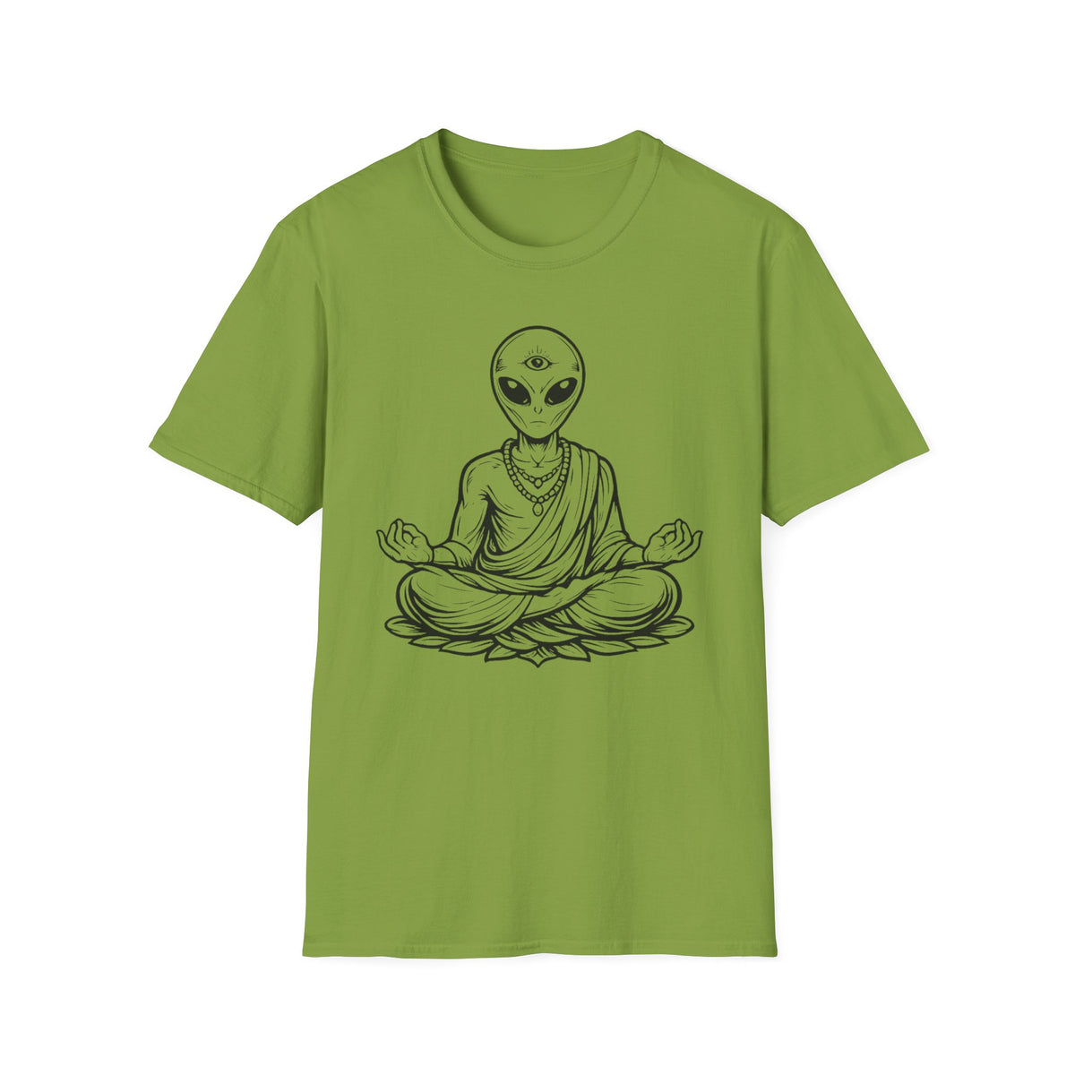 Alien Buddha T-Shirt — Third Eye Meditation Graphic Tee