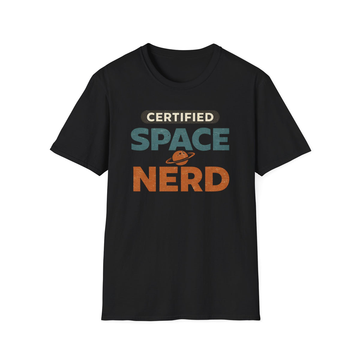 Certified Space Nerd T-Shirt — Retro Planet Science Tee