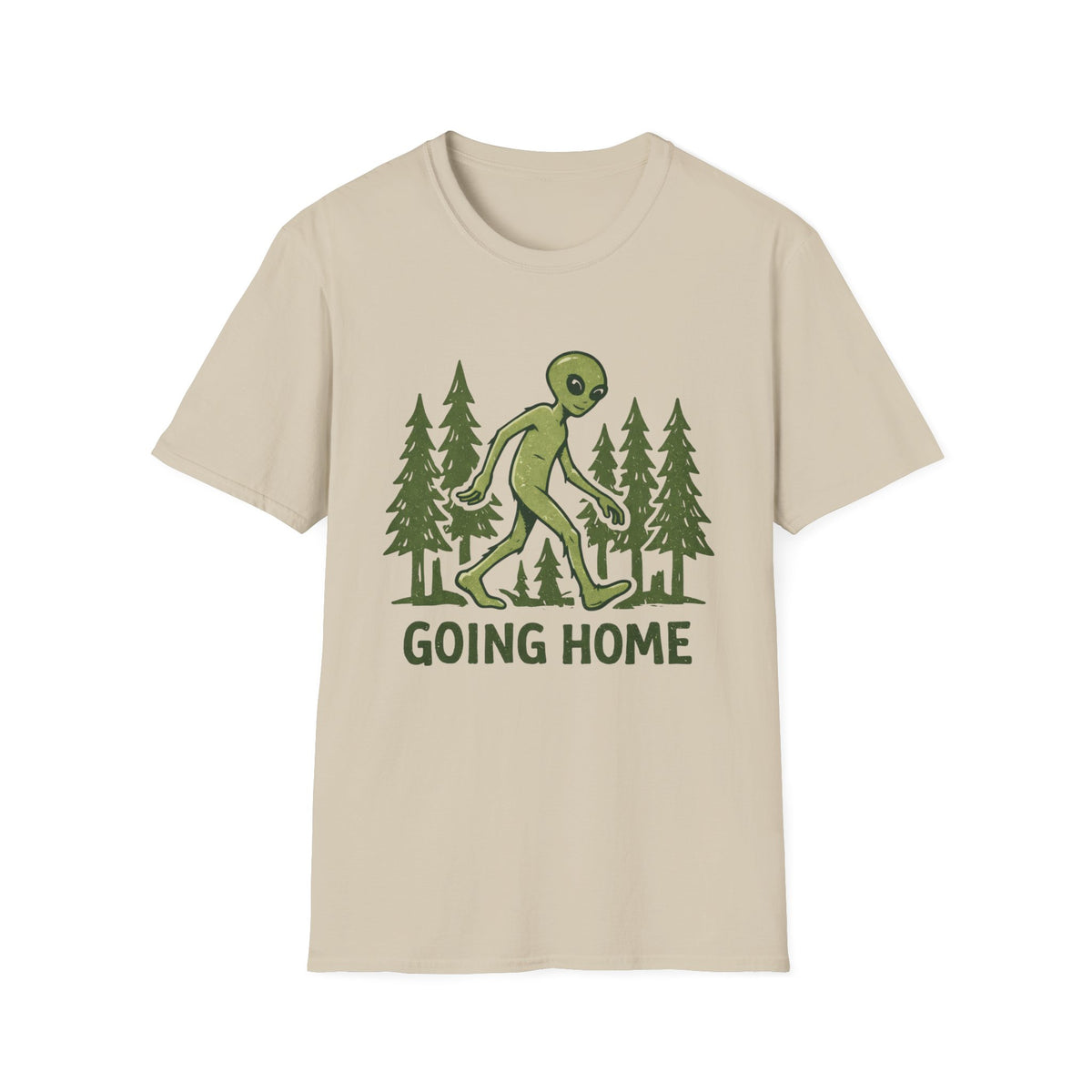 Going Home Alien T-Shirt — Funny Forest Extraterrestrial Graphic Tee