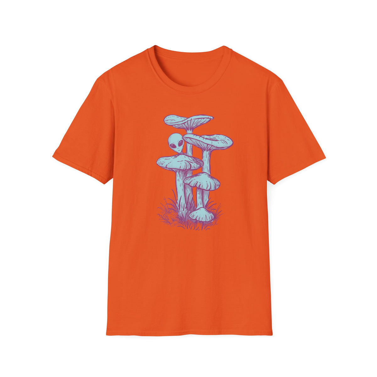 Alien Mushroom T‑Shirt — Psychedelic Pastel Fungi Graphic Tee