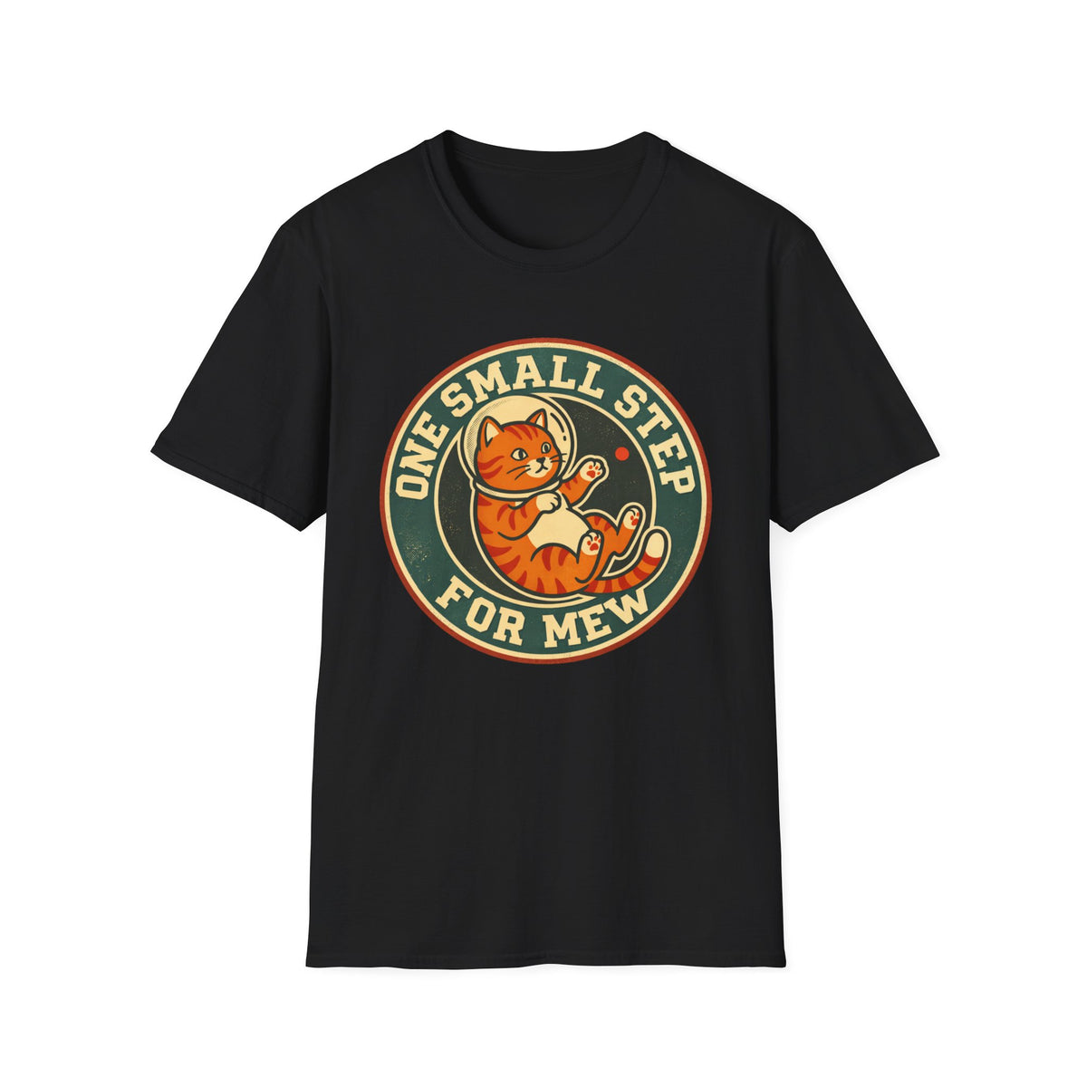 T‑Shirt — "One Small Step for Mew" Retro Space Cat Tee